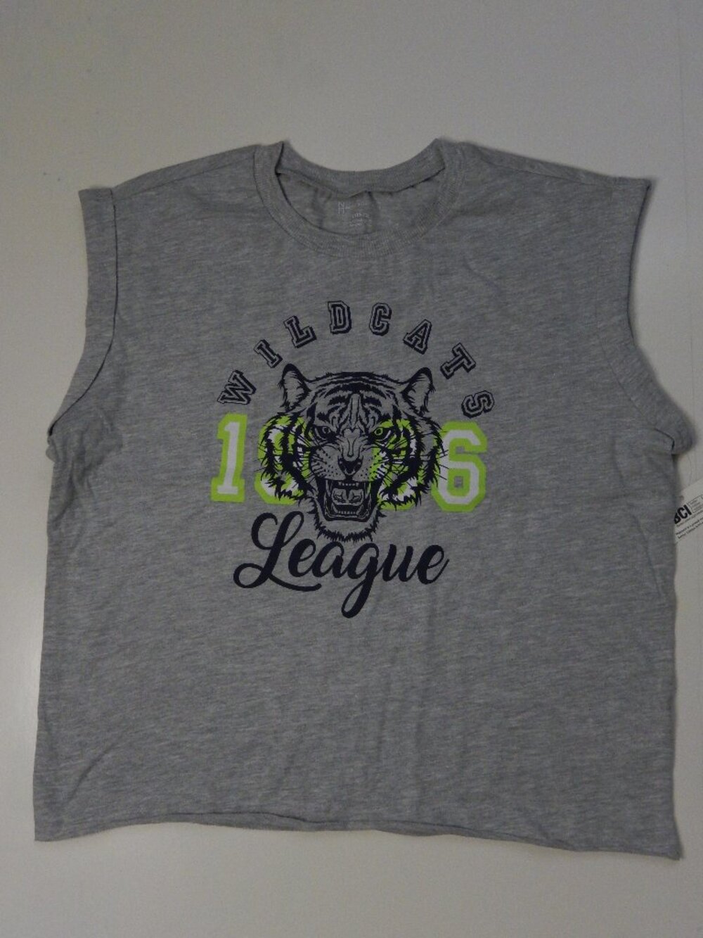 No Boundaries Wildcats Women's Pajama Set Shirt & Shorts (Grey, Large)